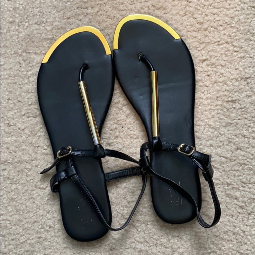 Black and Gold Flats